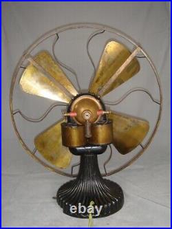 Circa 1897 16 Peerless Bipolar Fan Runs Great. Rare Fan