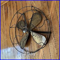 Circa 1909 17 Peerless Bipolar Fan Blade And Cover Very Rare Fan