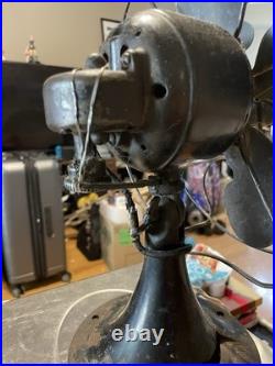 Circa 1917 4 Blade Emerson 8 Oscillating Desk Fan WORKING