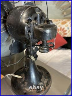 Circa 1917 4 Blade Emerson 8 Oscillating Desk Fan WORKING