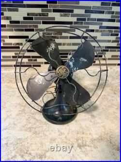 Circa 1930 8 GE All Original Stationary Desk Fan-works