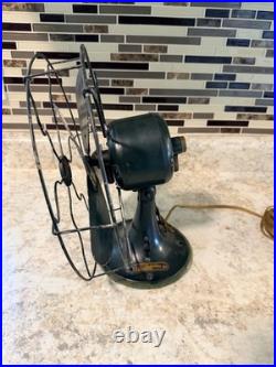 Circa 1930 8 GE All Original Stationary Desk Fan-works
