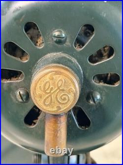Circa 1930 8 GE All Original Stationary Desk Fan-works