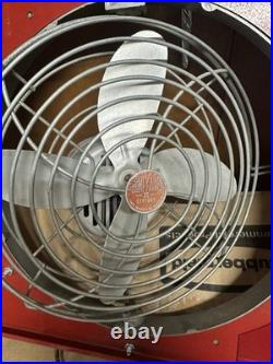 Comfy Aire Red Window Fan Mid Century Works Fan Swivels