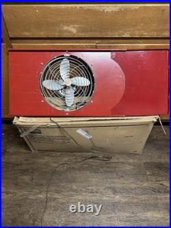 Comfy Aire Red Window Fan Mid Century Works Fan Swivels