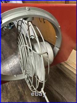 Comfy Aire Red Window Fan Mid Century Works Fan Swivels