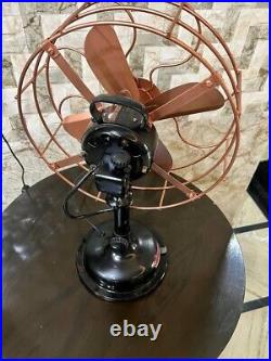 Copper Desk Fan Vintage Antique Electric Oscillating Desk Fan Speed Antique FAN