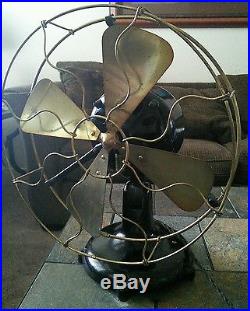 Dayton Type 50 12 brass blade antique electric fan. Tab feet. Runs great