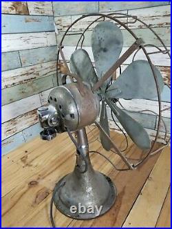 Diahl Vintage 16 Inch 6 Blade Rotating 22 Inch Tall Fan Working