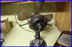 Diehl 16 antique electric fan with brass blade and cage, fairly early Diehl