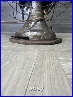 Diehl Antique Metal Desk Table Fan Extra Large 3 Speed Art Deco MCM