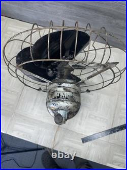 Diehl Antique Metal Desk Table Fan Extra Large 3 Speed Art Deco MCM