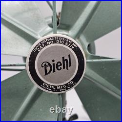 Diehl D10 AJ17 Oscillating Desk Fan 4 Blade Tilt Head MCM Retro Vintage Working