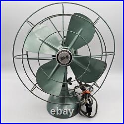 Diehl D10 AJ17 Oscillating Desk Fan 4 Blade Tilt Head MCM Retro Vintage Working