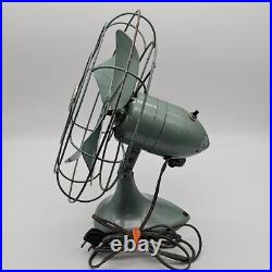 Diehl D10 AJ17 Oscillating Desk Fan 4 Blade Tilt Head MCM Retro Vintage Working