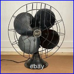 Diehl Oscillating Singer Fan Model 16 Blade D16912 RUNS VIDEO