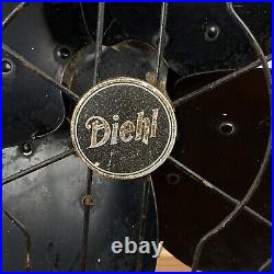 Diehl Oscillating Singer Fan Model 16 Blade D16912 RUNS VIDEO