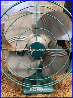 Dominion 12'' Antique 1960's Oscillating Fan VERY NICE CONDITION! With BOX