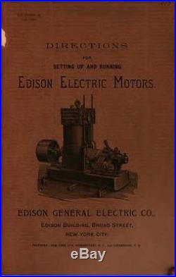 EDISON COMPANY CATALOGS Antique Electric Dynmo Motor Socket Meter LAMP Part FAN