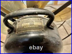 EMERSON Model 71666 OSCULATING FAN 6 Parker BRASS BLADES, pretty nice