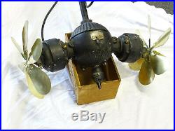 EXTREMLY RARE ANTIQUE Westinghouse Electric 2-Blade Gyro Ceiling Fan