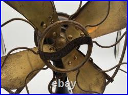 Early 1900's WESTINGHOUSE ELECTRIC CO. 12 BRASS BLADE FAN OSCILLATING 3 SPEED