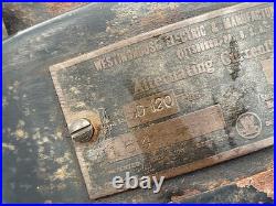Early 1900's WESTINGHOUSE ELECTRIC CO. 12 BRASS BLADE FAN OSCILLATING 3 SPEED