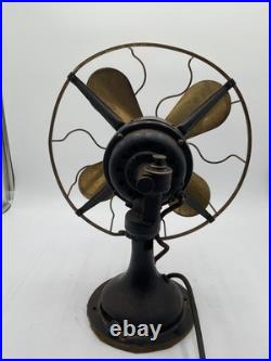 Early 1900's WESTINGHOUSE ELECTRIC CO. 12 BRASS BLADE FAN OSCILLATING 3 SPEED