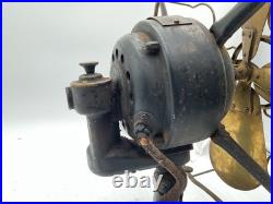 Early 1900's WESTINGHOUSE ELECTRIC CO. 12 BRASS BLADE FAN OSCILLATING 3 SPEED