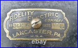 Early 1900s Antique Fidelity Electric Company Motor Fan Brass - Runs