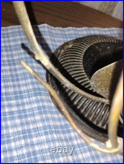 Early 1900s Unrestored G. E. Electric Fan 12 Brass Blade & Damage Cage Work