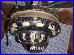 Early 1900s Unrestored G. E. Electric Fan 12 Brass Blade & Damage Cage Work