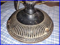 Early 1900s Unrestored G. E. Electric Fan 12 Brass Blade & Damage Cage Work