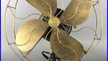 Early Antique 1914 Emerson Brass Parker Blade Fan Type 19648