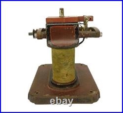 Early Antique Electric Original Burgundy Bipolar Motor Toy