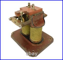 Early Antique Electric Original Burgundy Bipolar Motor Toy
