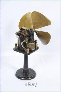 Early antique bipolar fan made by Ziegler Electric Co. Boston Mass