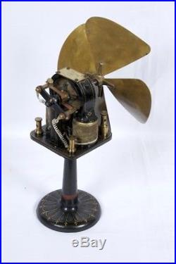 Early antique bipolar fan made by Ziegler Electric Co. Boston Mass
