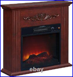 Electric Fireplace Fan Forced Heater LED Flame Freestanding Remote Control New