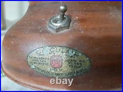 Electro Mfg. Circulair faux wood grain Antique Vintage Fan Machine Age 1930s