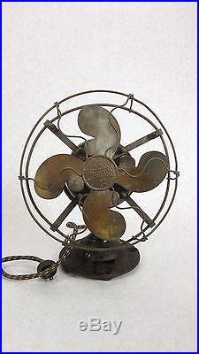 Emerson 11644 Antique Fan Fluted Base 8 Brass Blade/Cage