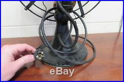Emerson 12 Electric Desk Fan 3 Speed Oscillating Type 29646 Antique Brass Fan