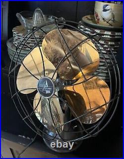 Emerson 12 inch Vintage Fan with 4 Brass Blades Works