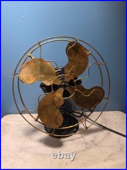 Emerson 1510 Trunnion Mount Fan Circa Pat 1901 Brass Cage Blade