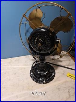 Emerson 1510 Trunnion Mount Fan Circa Pat 1901 Brass Cage Blade