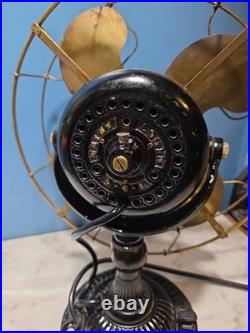 Emerson 1510 Trunnion Mount Fan Circa Pat 1901 Brass Cage Blade