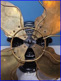 Emerson 1510 Trunnion Mount Fan Circa Pat 1901 Brass Cage Blade