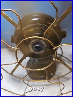 Emerson 1510 Trunnion Mount Fan Circa Pat 1901 Brass Cage Blade
