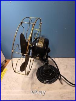 Emerson 1510 Trunnion Mount Fan Circa Pat 1901 Brass Cage Blade