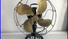 Emerson 21646 Antique Electric Oscillating Fan with12 brass blades cage Restored